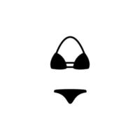 Vektorzeichen des Badeanzugsymbols wird auf einem weißen Hintergrund lokalisiert. Badeanzug-Symbolfarbe editierbar. vektor