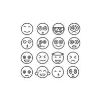 Das Vektorzeichen des Emoticon-Gesichtssymbols ist auf einem weißen Hintergrund isoliert. Farbe des Emoticon-Gesichtssymbols editierbar. vektor