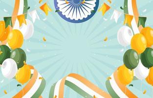 Indien självständighetsdagen fira flagg ram bakgrund vektor