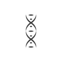 Vektorzeichen des DNA-Helix-Symbols ist auf einem weißen Hintergrund isoliert. DNA-Helix-Symbolfarbe editierbar. vektor