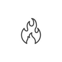 Vektorzeichen des Feuerflammensymbols ist auf einem weißen Hintergrund isoliert. Farbe des Feuerflammensymbols editierbar. vektor