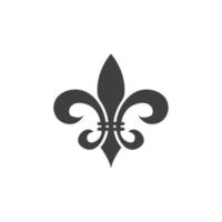 vektor tecken på fleur de lis heraldiska symbolen är isolerad på en vit bakgrund. fleur de lis heraldisk ikon färg redigerbar.