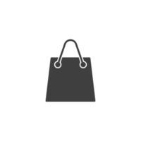 Vektorzeichen des Einkaufstaschensymbols ist auf einem weißen Hintergrund isoliert. Farbe des Einkaufstaschensymbols editierbar. vektor