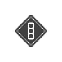 Vektorzeichen des Verkehrszeichensymbols wird auf einem weißen Hintergrund lokalisiert. Verkehrszeichen-Symbolfarbe editierbar. vektor
