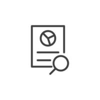 Das Vektorzeichen des Dokuments wie das Auditing-Symbol ist auf einem weißen Hintergrund isoliert. Dokument wie Auditing-Symbolfarbe editierbar. vektor