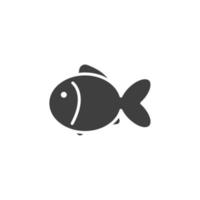 Vektorzeichen des Fischsymbols ist auf einem weißen Hintergrund isoliert. Farbe des Fischsymbols editierbar. vektor