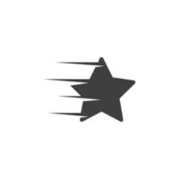 vektortecken på stjärnskottssymbolen är isolerad på en vit bakgrund. shooting star ikon färg redigerbar. vektor