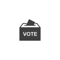 Das Vektorzeichen des Wahlabstimmungssymbols ist auf einem weißen Hintergrund isoliert. Farbe des Wahlabstimmungssymbols editierbar. vektor