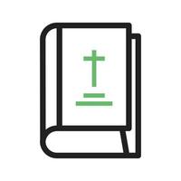 Heiliges Buch Linie grünes und schwarzes Symbol vektor
