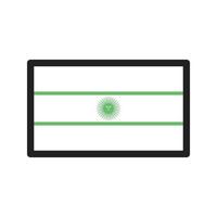 argentina linje grön och svart ikon vektor