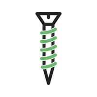 Schraubenlinie grünes und schwarzes Symbol vektor
