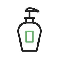 Handwaschseife Linie grünes und schwarzes Symbol