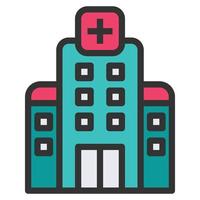 Krankenhaus-Symbol-Vektor-Illustration. vektor