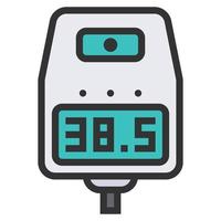 Thermometer-Symbol-Vektor-Illustration. vektor