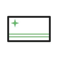 Aruba-Linie grünes und schwarzes Symbol vektor
