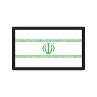 Iran-Linie grünes und schwarzes Symbol vektor