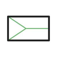 Tschechische Republik Linie grünes und schwarzes Symbol vektor