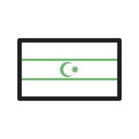 azerbajdzjan linje grön och svart ikon vektor
