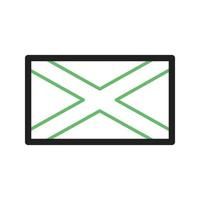 Schottland Linie grünes und schwarzes Symbol vektor