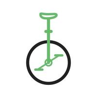 Zirkuszykluslinie grünes und schwarzes Symbol vektor