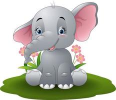 Cartoon-Baby-Elefant vektor