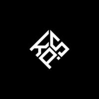 kps brev logotyp design på svart bakgrund. kps kreativa initialer bokstavslogotyp koncept. kps brevdesign. vektor