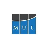 mul-Buchstaben-Logo-Design auf weißem Hintergrund. mul kreative Initialen schreiben Logo-Konzept. Design mit mehreren Buchstaben. vektor