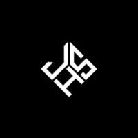 jhs-Buchstaben-Logo-Design auf schwarzem Hintergrund. jhs kreatives Initialen-Buchstaben-Logo-Konzept. jhs Briefgestaltung. vektor