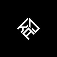 kad brev logotyp design på svart bakgrund. kad kreativa initialer brev logotyp koncept. kad bokstavsdesign. vektor