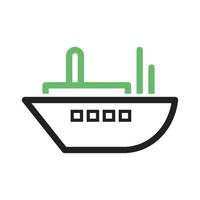 Lieferschifflinie grünes und schwarzes Symbol vektor