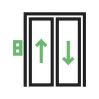 hiss linje grön och svart ikon vektor