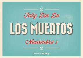 Vintage Typografische Dia de Los Muertos Illustration vektor