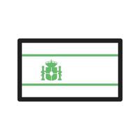 spanien linje grön och svart ikon vektor