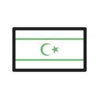 libyenlinie grünes und schwarzes symbol vektor