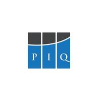 Piq-Brief-Logo-Design auf weißem Hintergrund. piq kreative Initialen schreiben Logo-Konzept. Piq-Buchstaben-Design. vektor