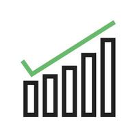 Pagerank Checker Line grünes und schwarzes Symbol vektor