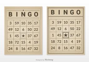 Kostenlose Retro Bingo Card Set Vektor