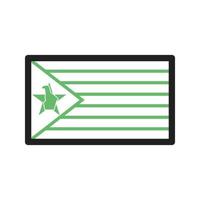 zimbabwe linje grön och svart ikon vektor