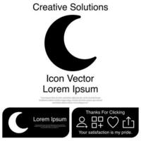 moon icon eps 10 vektor