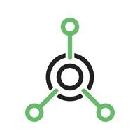 Netzwerk III Linie grünes und schwarzes Symbol vektor