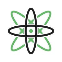 Wissenschaftslinie grünes und schwarzes Symbol vektor