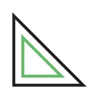 ange fyrkantig linje grön och svart ikon vektor