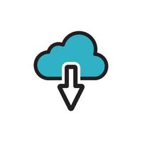 Cloud-Upload-Download-Symbol eps 10 vektor