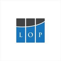 lop letter design.lop bokstav logo design på vit bakgrund. lop kreativa initialer brev logotyp koncept. lop letter design.lop bokstav logo design på vit bakgrund. l vektor