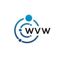 wvw-Buchstaben-Technologie-Logo-Design auf weißem Hintergrund. wvw kreative Initialen schreiben es Logokonzept. wvw Briefgestaltung. vektor