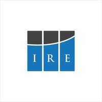 ire-Brief-Logo-Design auf weißem Hintergrund. ire kreative Initialen schreiben Logo-Konzept. ir Briefdesign. vektor