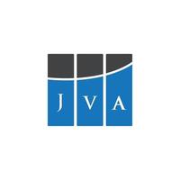 JVA-Brief-Logo-Design auf weißem Hintergrund. jva kreatives Initialen-Buchstaben-Logo-Konzept. JVA-Briefgestaltung. vektor