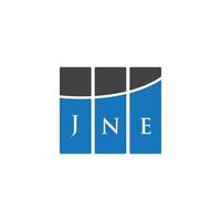 JNE-Brief-Logo-Design auf weißem Hintergrund. jne kreatives Initialen-Buchstaben-Logo-Konzept. jne Briefgestaltung. vektor
