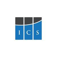 ics-Brief-Logo-Design auf weißem Hintergrund. ics kreative Initialen schreiben Logo-Konzept. ics Briefgestaltung. vektor