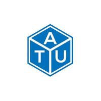 atu-Buchstaben-Logo-Design auf schwarzem Hintergrund. atu kreatives Initialen-Buchstaben-Logo-Konzept. atu Briefgestaltung. vektor